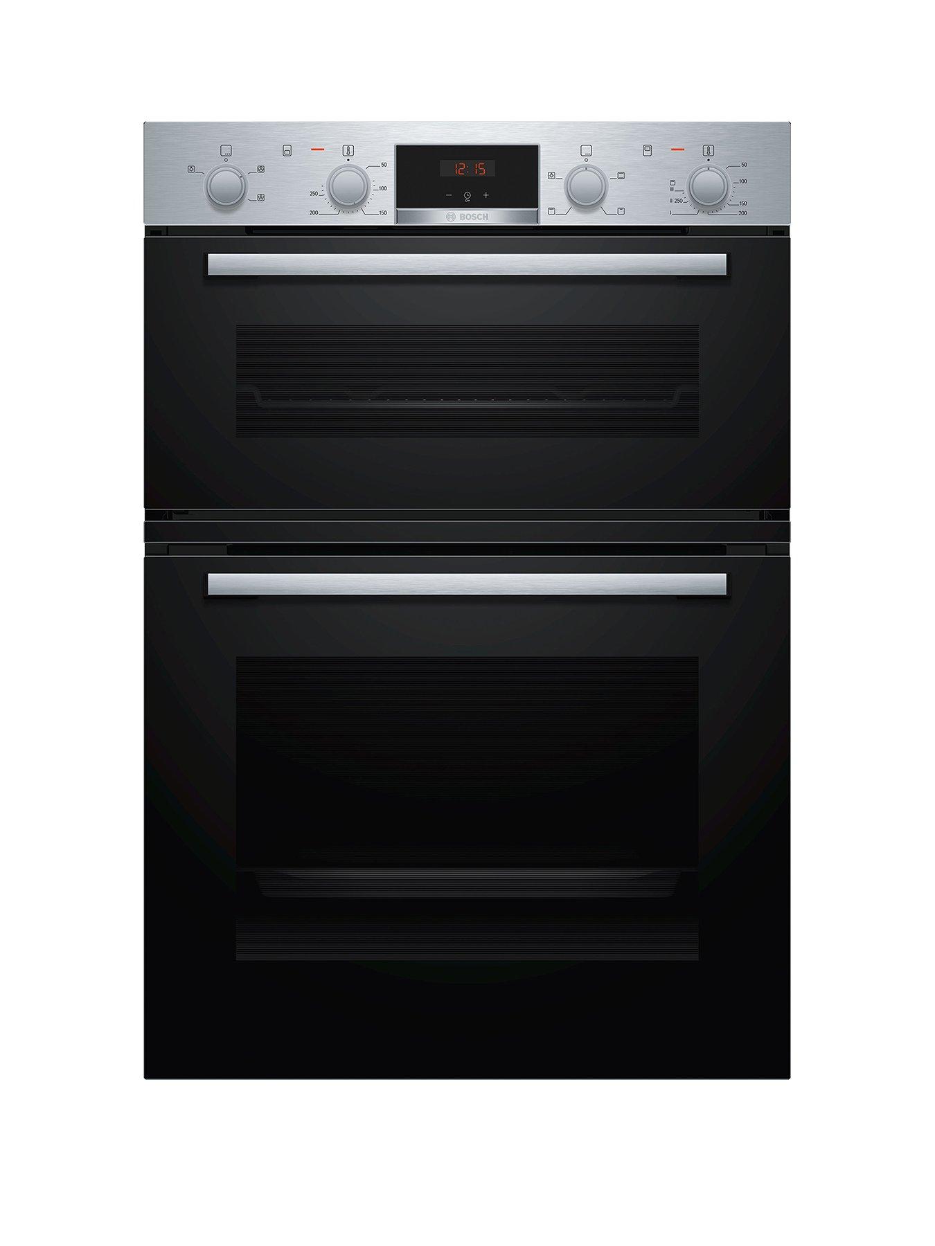 Product photograph of Bosch Series 2 Mha133br0b Built-in Double Oven - Stainless Steel And Black from very.co.uk