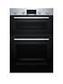  image of bosch-series-2-mha133br0b-built-in-double-oven-stainless-steel-and-black