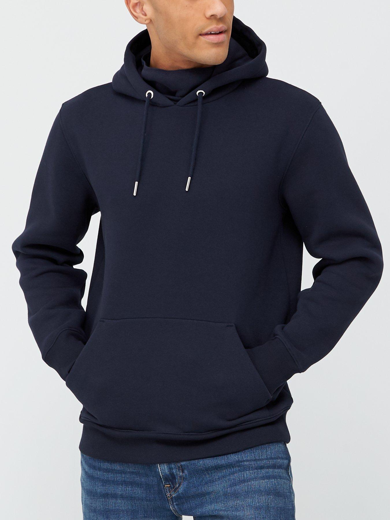 Very Man Hoodie With Face Covering - Navy | very.co.uk