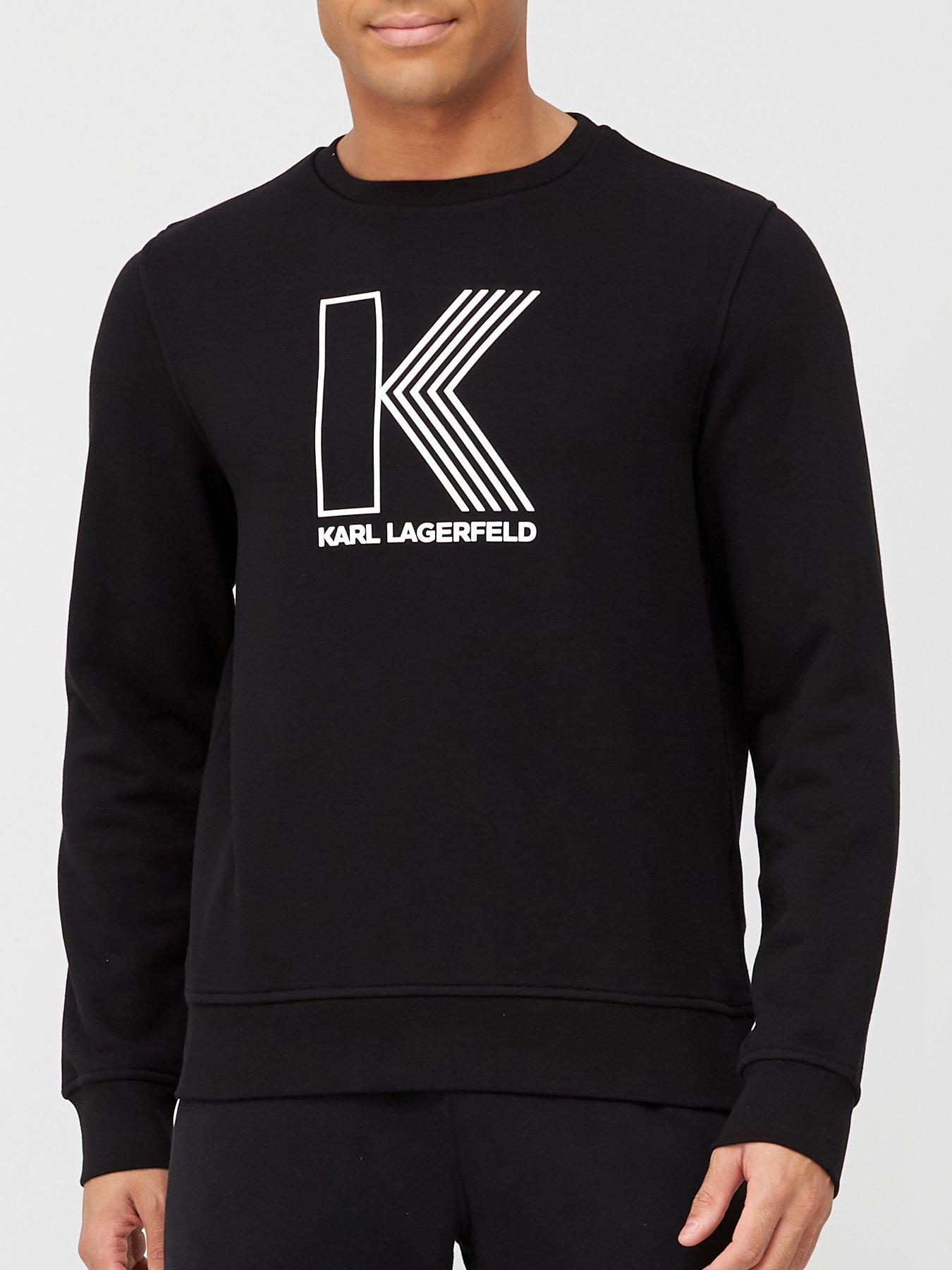 Karl Lagerfeld Large Logo Sweatshirt Black Very Co Uk