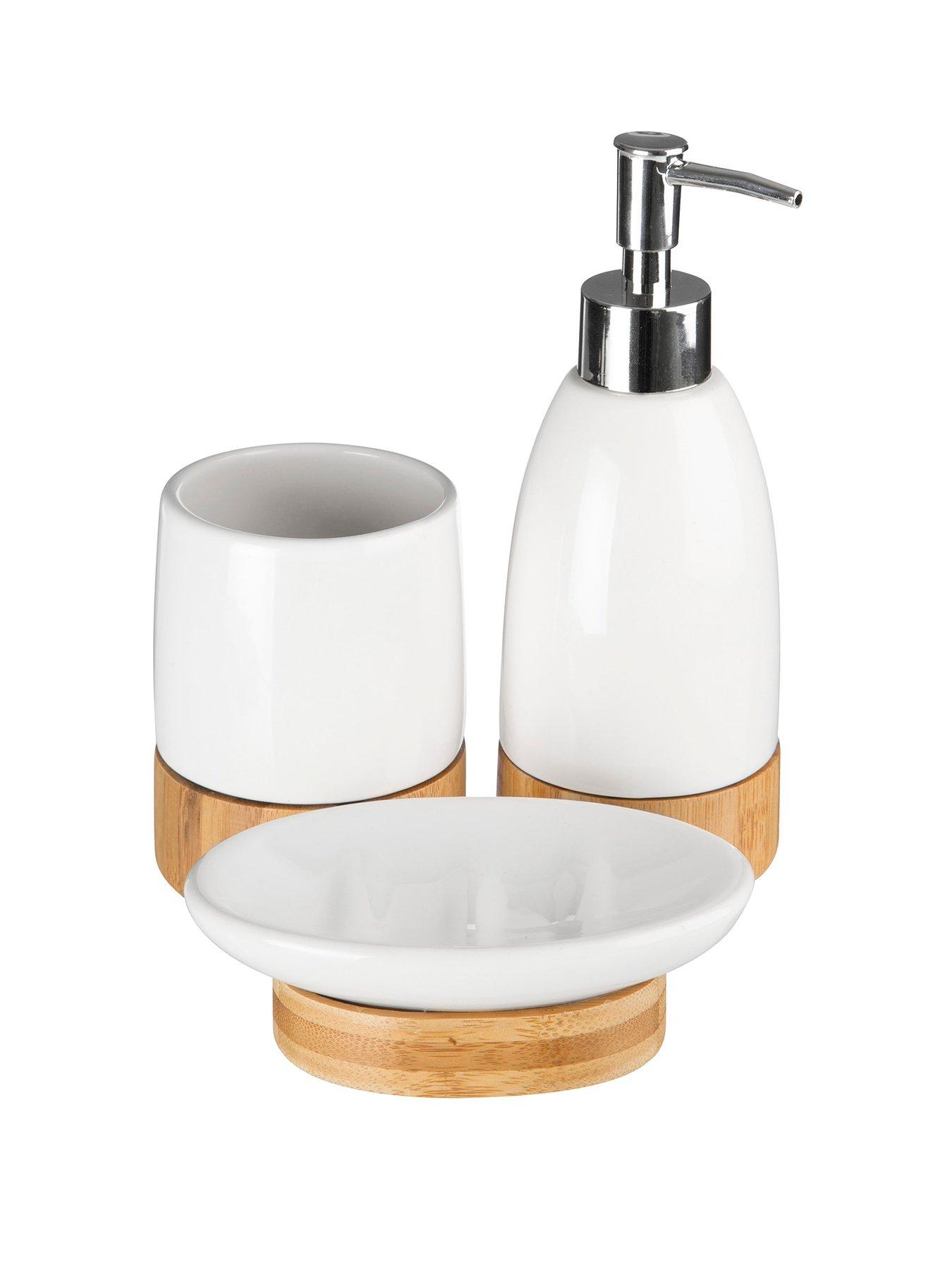 Product photograph of Premier Housewares Earth 3 Piece Bathroom Accessory Set from very.co.uk