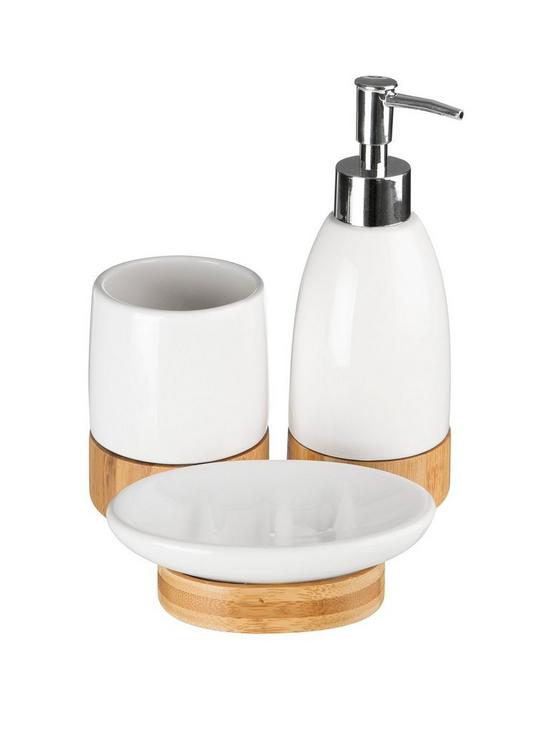 front image of premier-housewares-earth-3-piece-bathroom-accessory-set