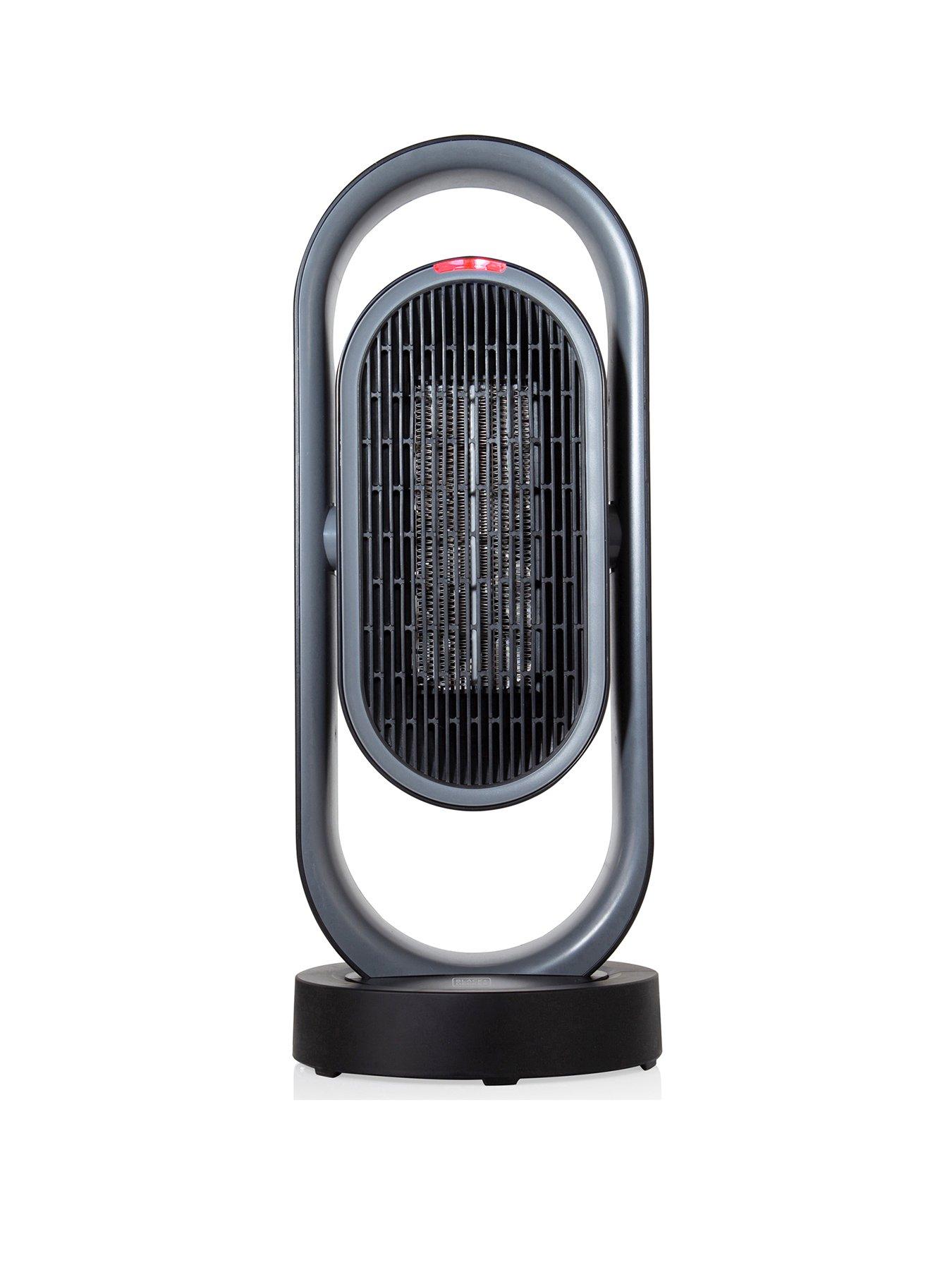 Black Decker Ceramic Tower Fan Heater with 8 Hour Timer and 60