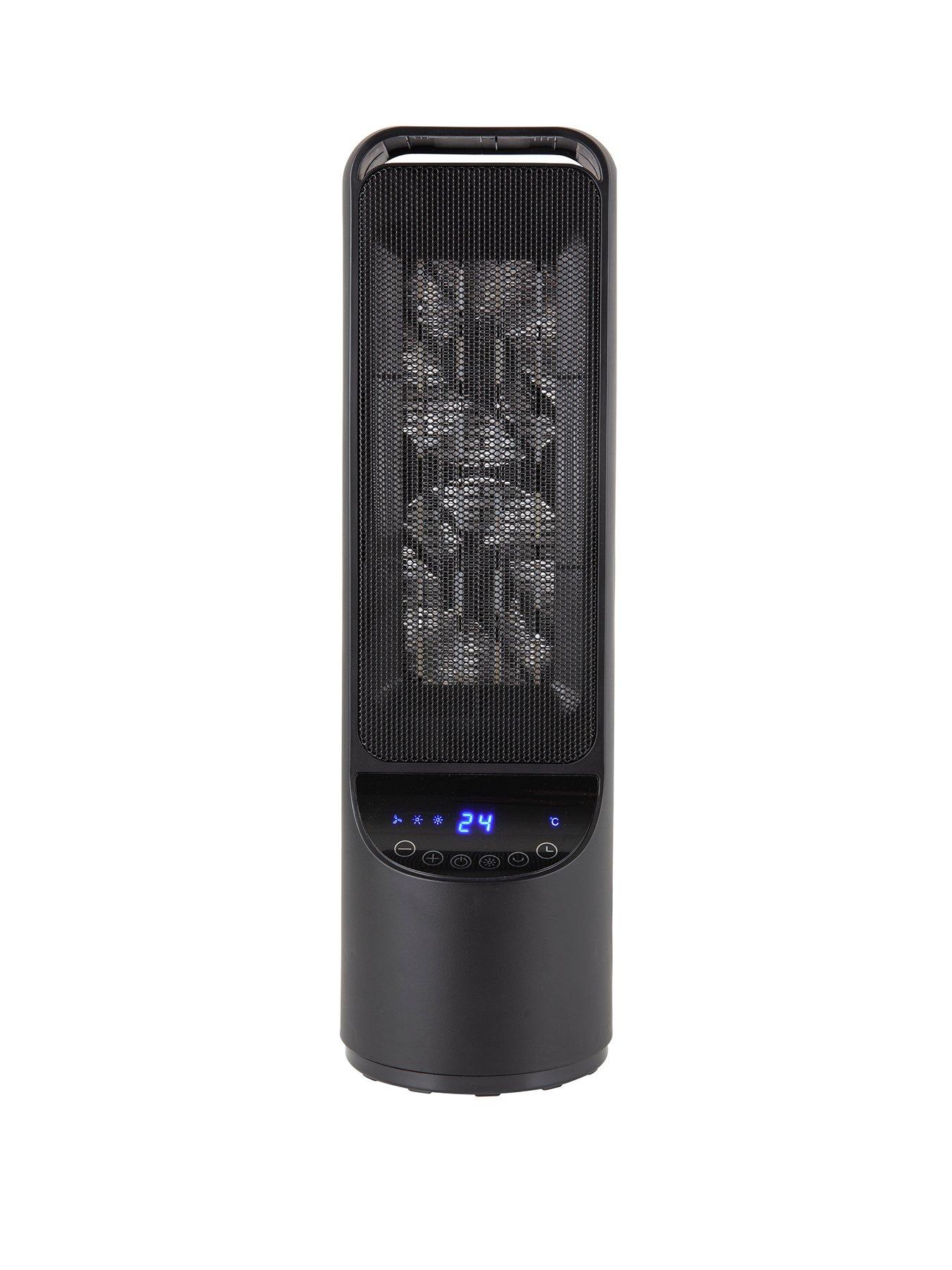 Image 1 of 6 of Black & Decker Digital Oscillating Ceramic Tower Heater, Remote Control and 12 hour timer, 2kW, Black, BXSH44007GB