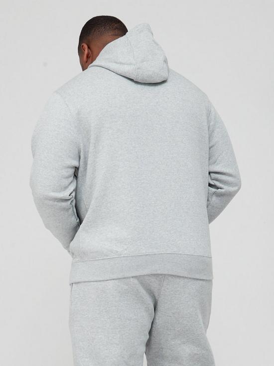 stillFront image of nike-club-pullover-hoodie-plus-sizenbsp--dark-grey