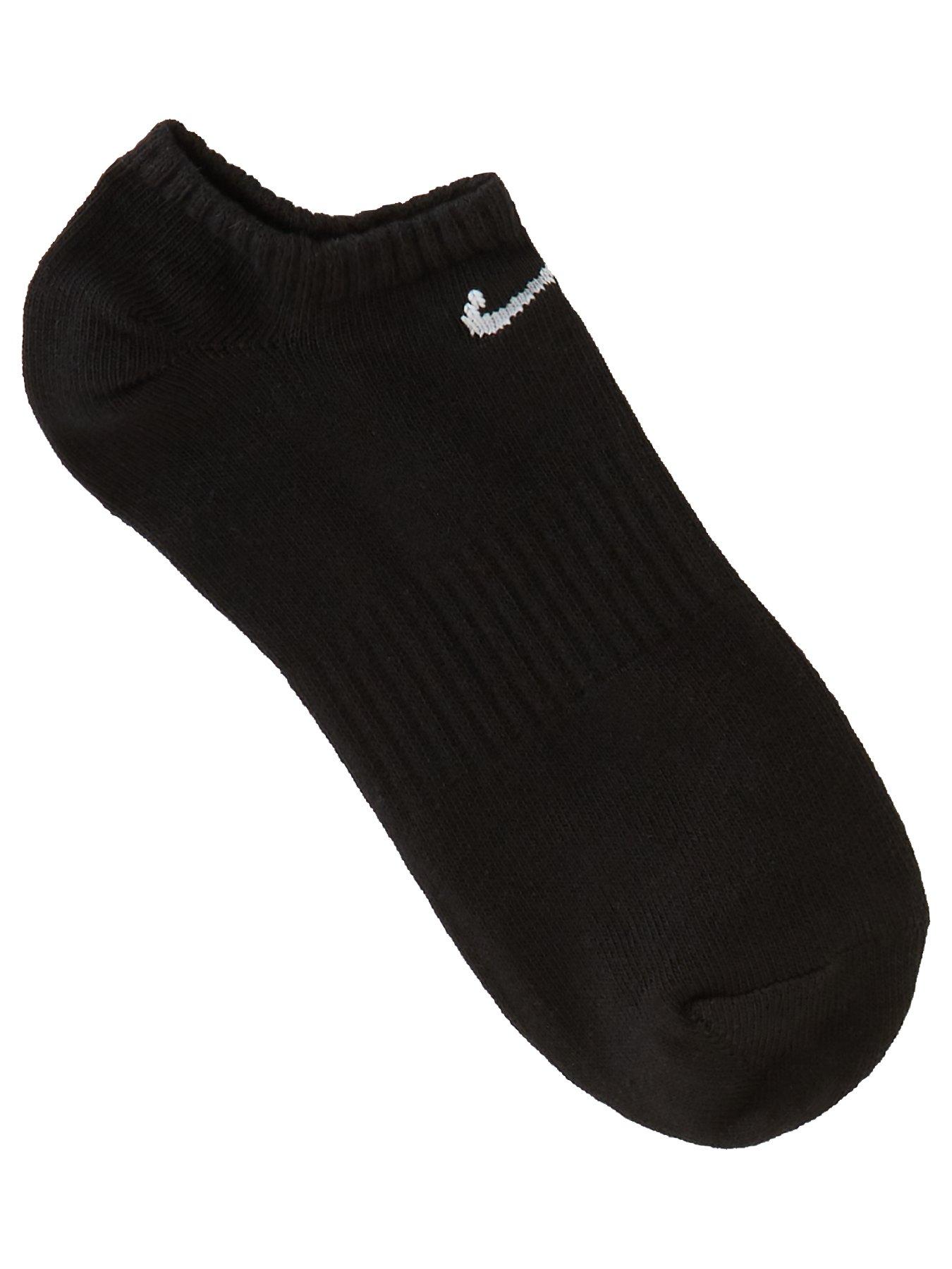 Nike men's no show sale black socks