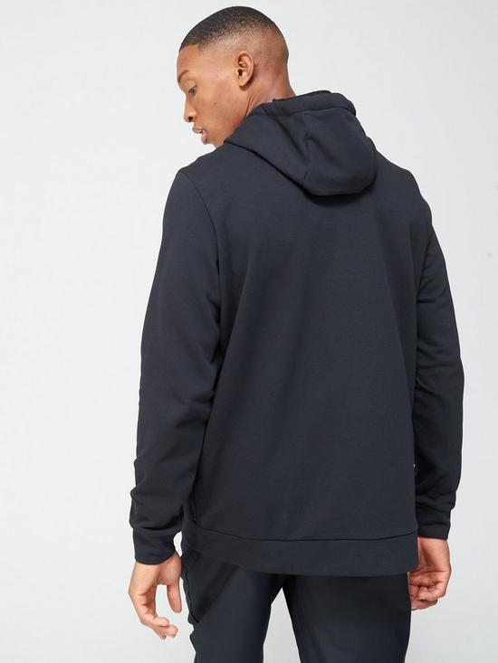 stillFront image of nike-mens-train-dry-fit-fleece-zip-hoodie-black