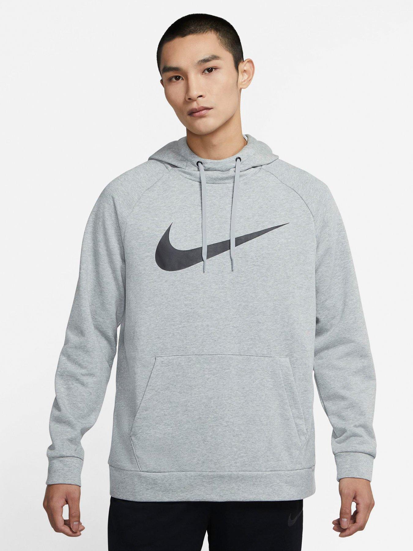 Nike Training Dry Fleece Overhead Hoody - Dark Grey | very.co.uk
