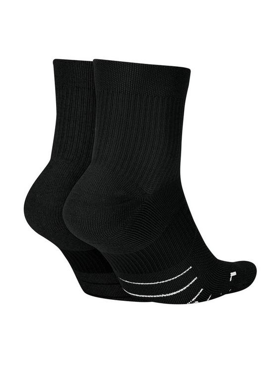 back image of nike-multiplier-running-socks-black