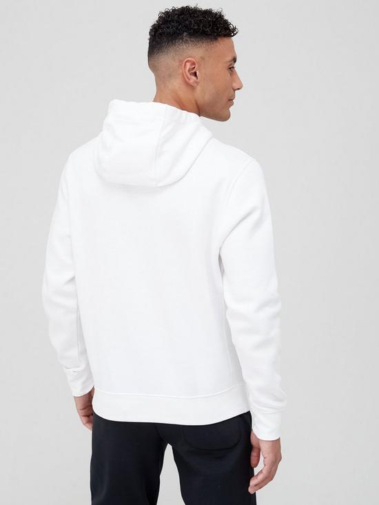 stillFront image of nike-club-overhead-hoodie-white