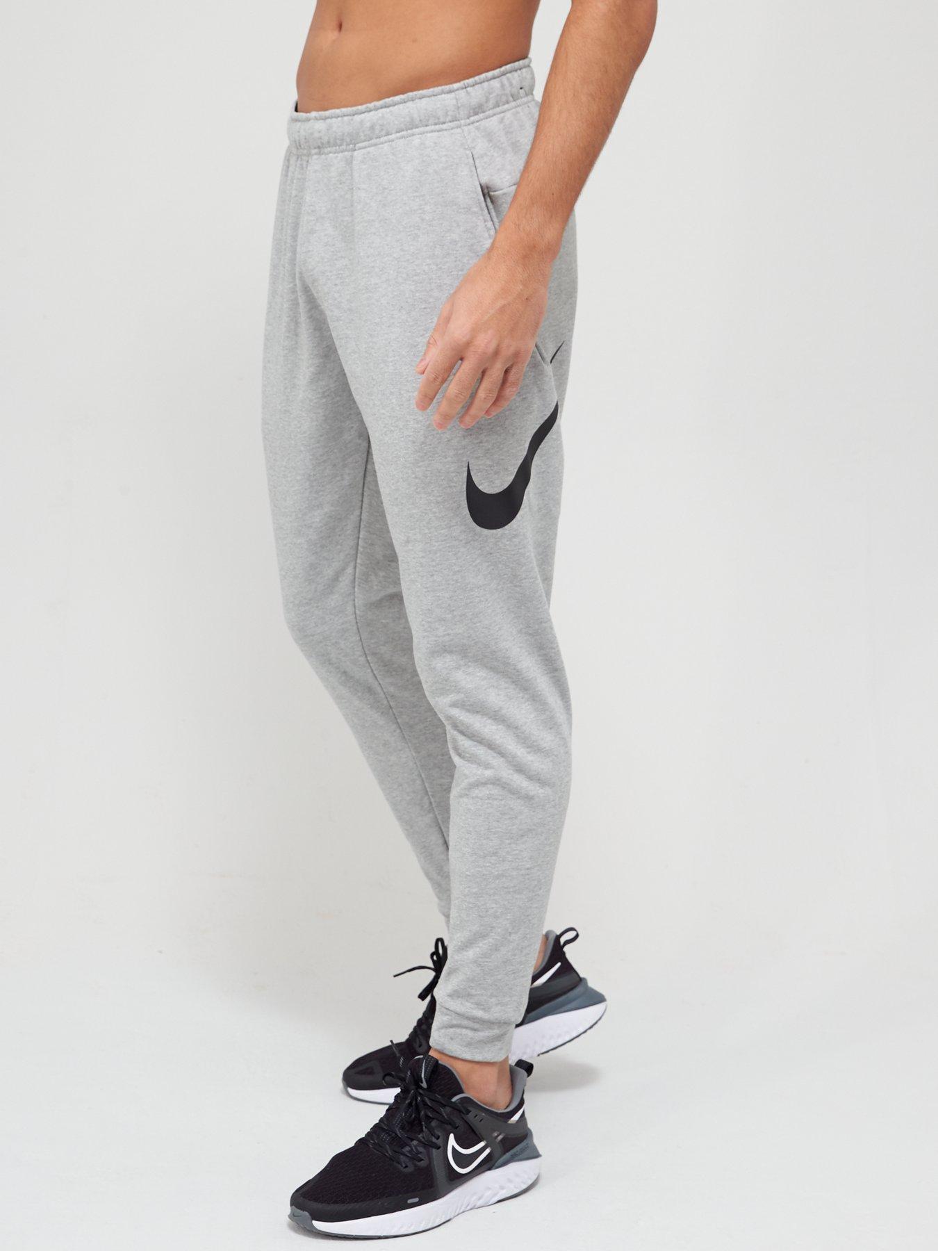 El respeto algo Campeonato Nike Training Dry Fleece Taper Pants - Dark Grey | very.co.uk