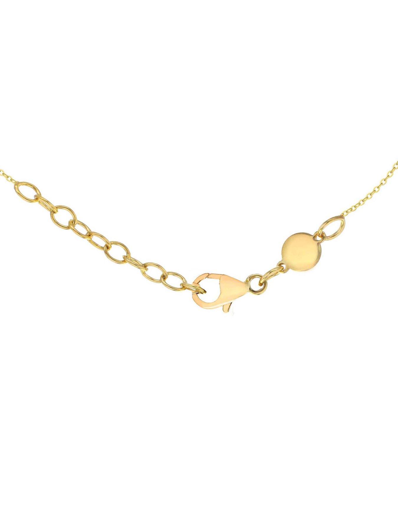 Jewellery & watches 9ct Yellow Gold Double Disc Adjustable Necklace
