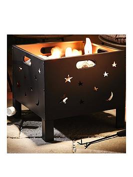 Product photograph of Square Moon Amp Stars Fire Basket from very.co.uk