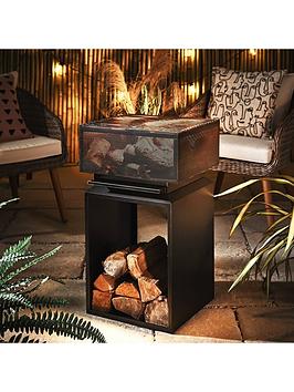 Product photograph of Austin Multifunction Garden Heater Amp Log Store from very.co.uk