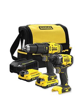Product photograph of Stanley Fatmax Fatmax Reg V20 18v Combi Drill And Impact Driver Sfmck465d2s-gb from very.co.uk