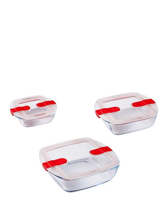 front image of pyrex-set-of-3-square-dish-with-lid