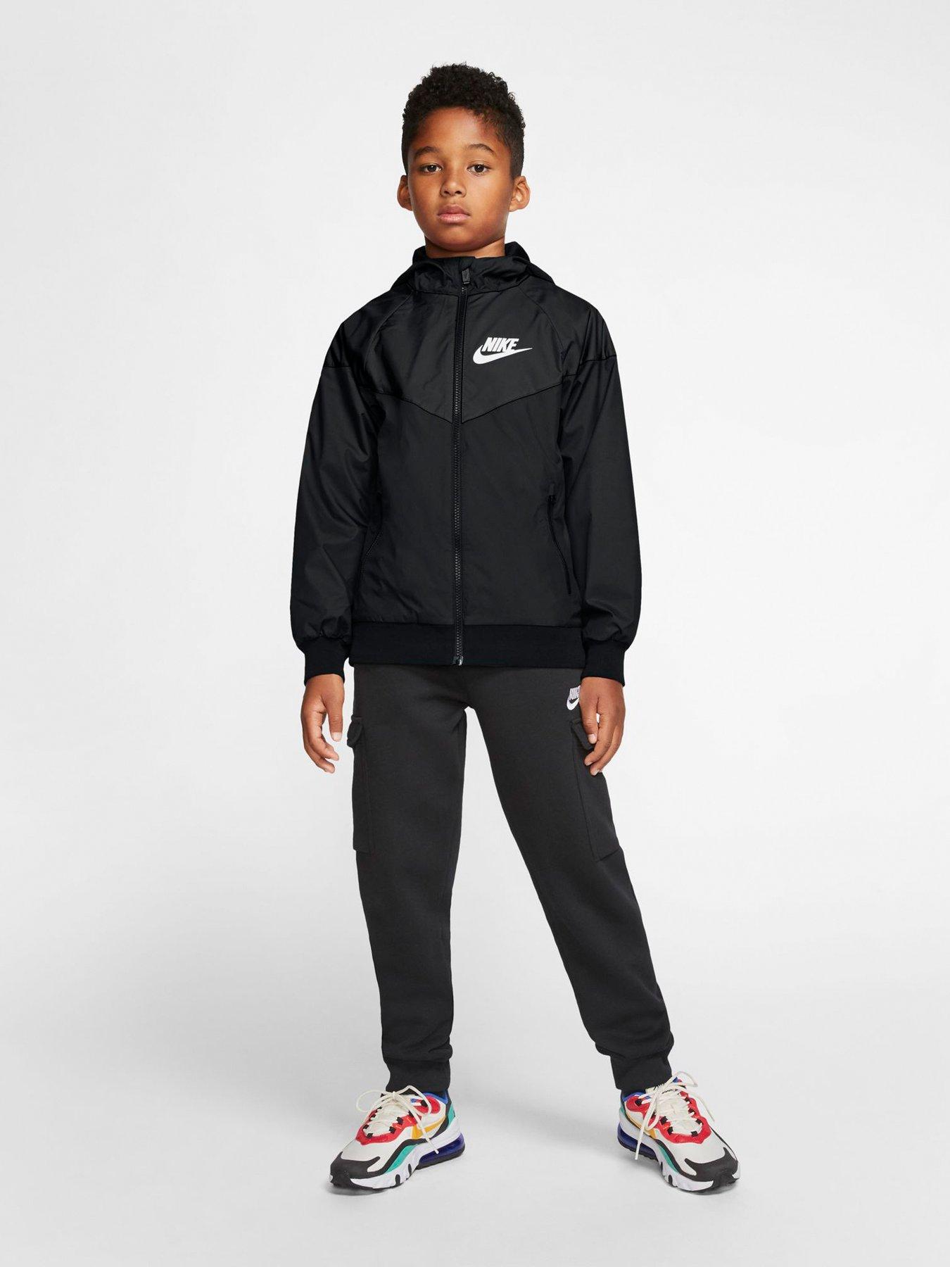 Nike Boys Hooded Jacket - Black | very.co.uk