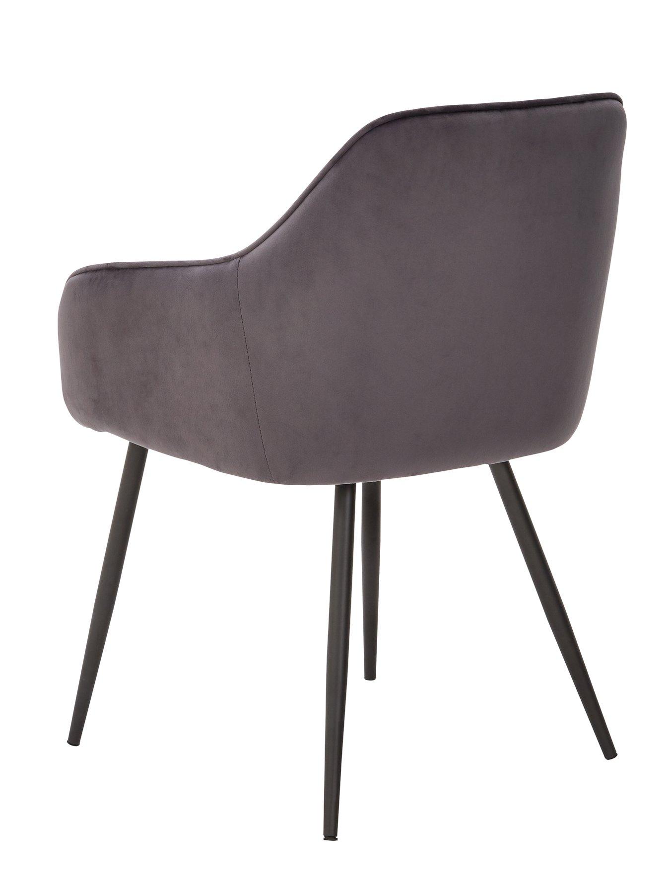 Image 4 of 5 of Very Home Pair of Alisha&nbsp;Dining Chairs - Charcoal/Black