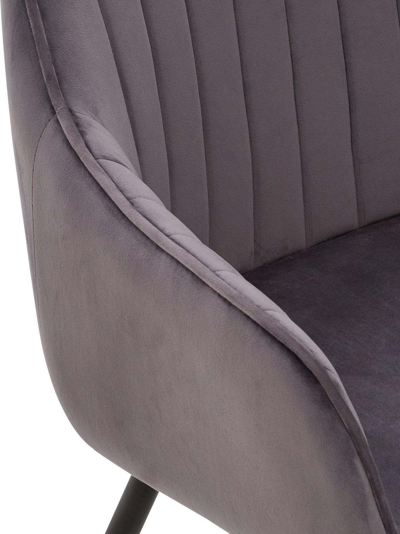 Image 5 of 5 of Very Home Pair of Alisha&nbsp;Dining Chairs - Charcoal/Black