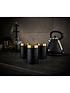  image of swan-gatsby-set-of-3-diamond-pattern-canisters-black