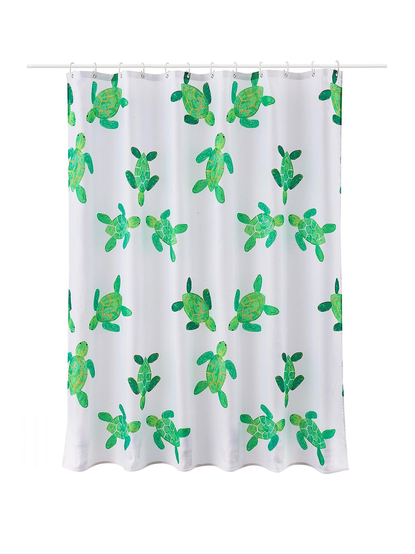Product photograph of Aqualona Turtles Shower Curtain from very.co.uk