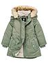  image of v-by-very-girls-faux-fur-lined-parka-sage