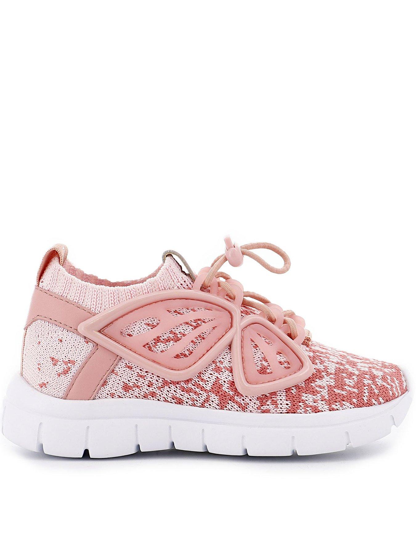 pink knit sneakers