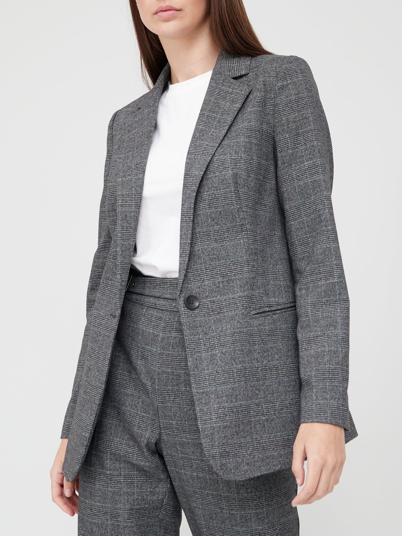 grey blazer jacket womens