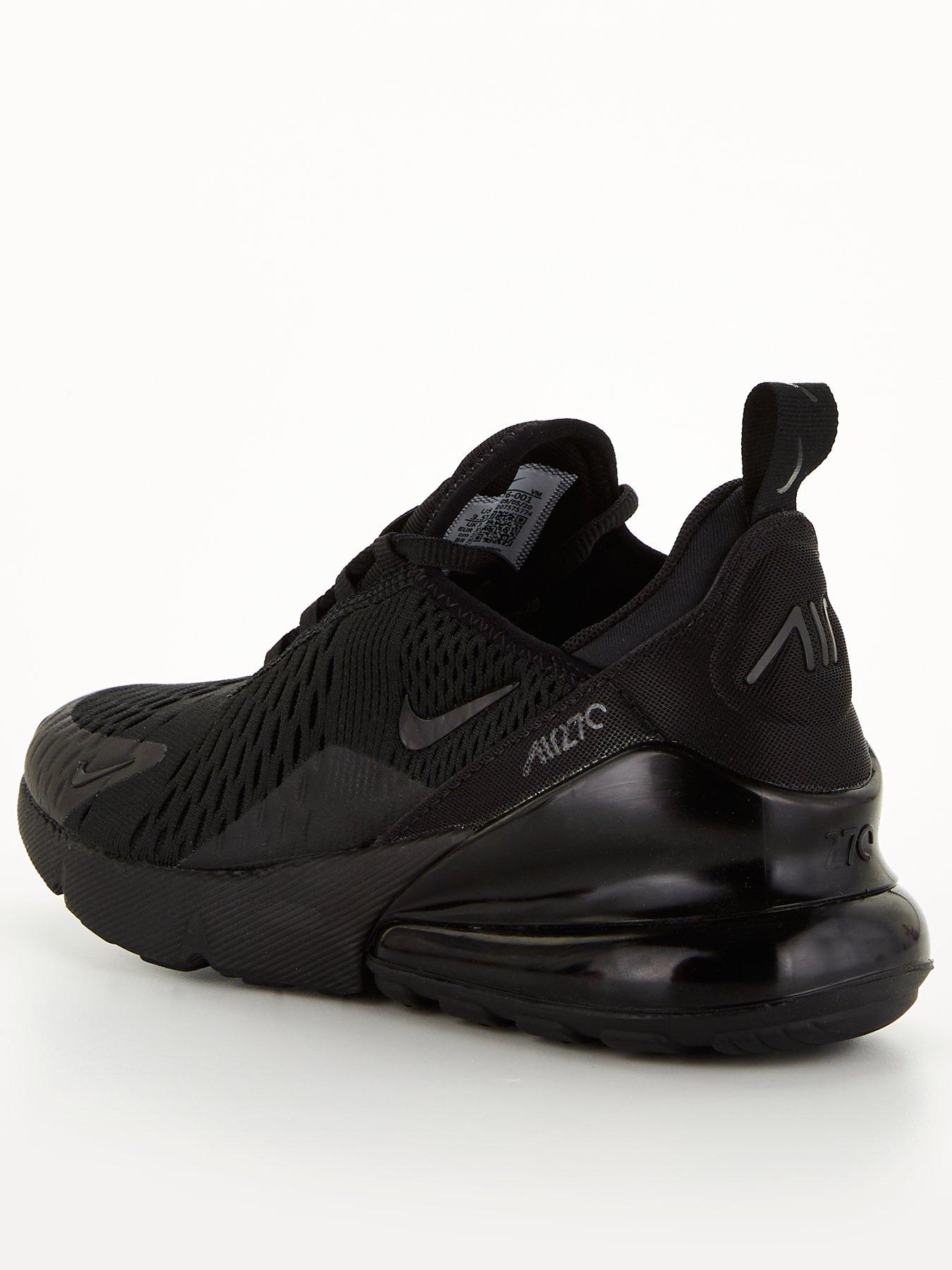 nike black air max 270 trainers junior