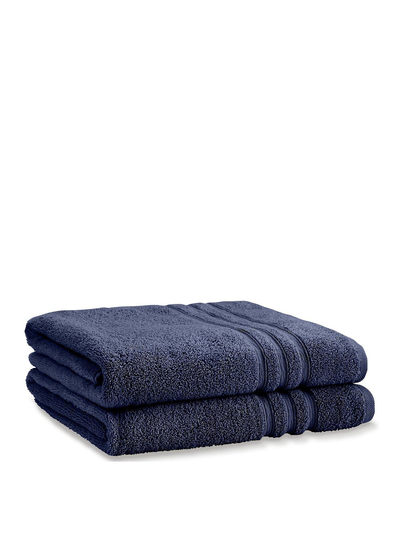 Image 1 of 6 of Catherine Lansfield Zero Twist Bath Sheet Pair