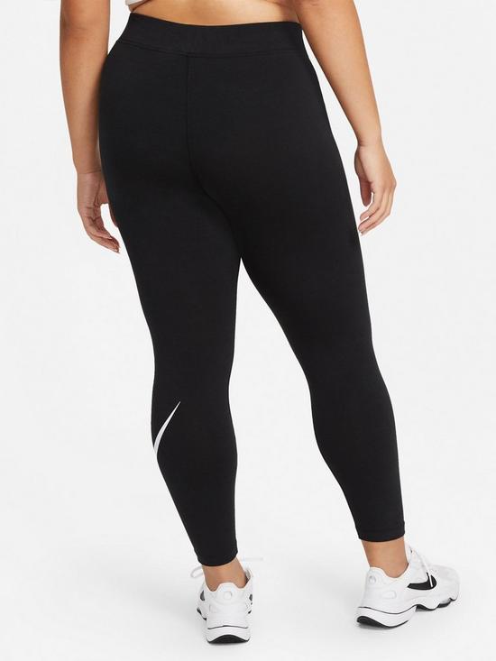 Nike NSW Essential Swoosh Legging (Curve) - Black | very.co.uk