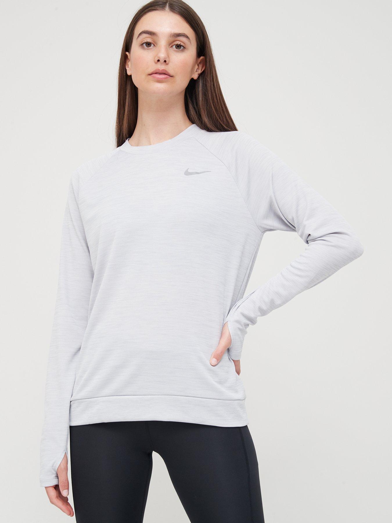 nike running pacer crew top