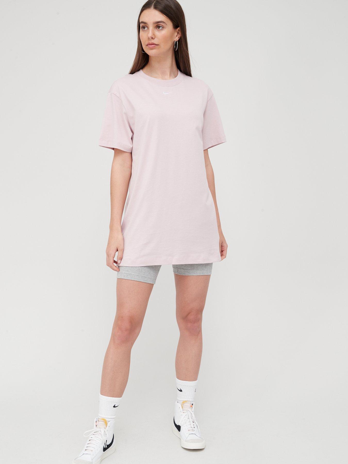 nike t shirt dress pink