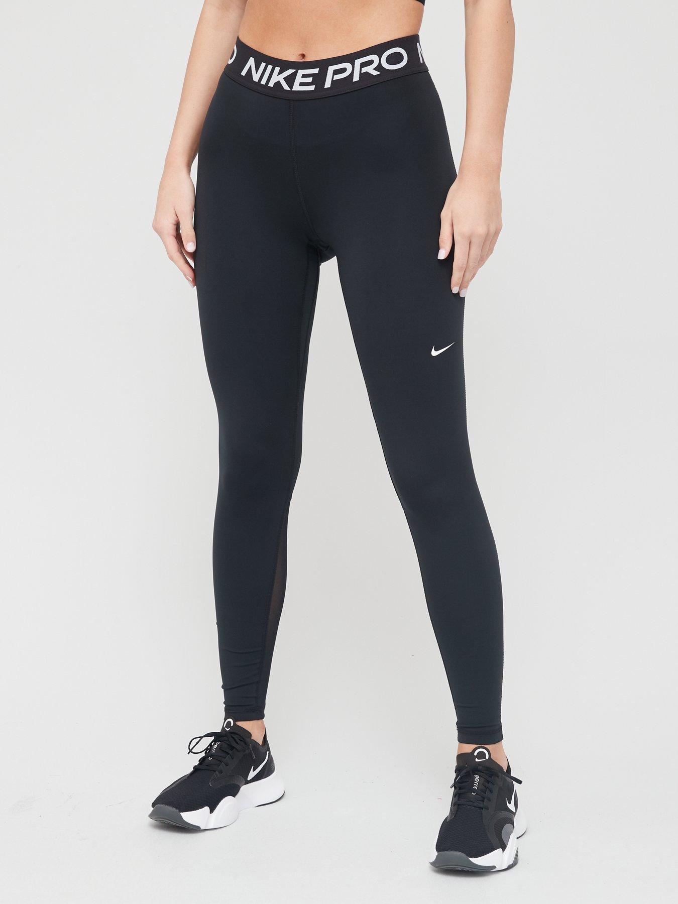 Nike Dry Therma Girls Gray & Pink Dri-fit Athletic Leggings Sweat