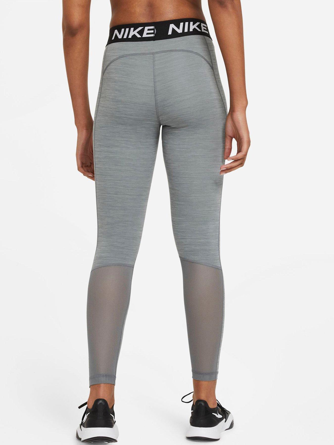 Nike Pro 365 Mid Rise Leggings - Grey/Black