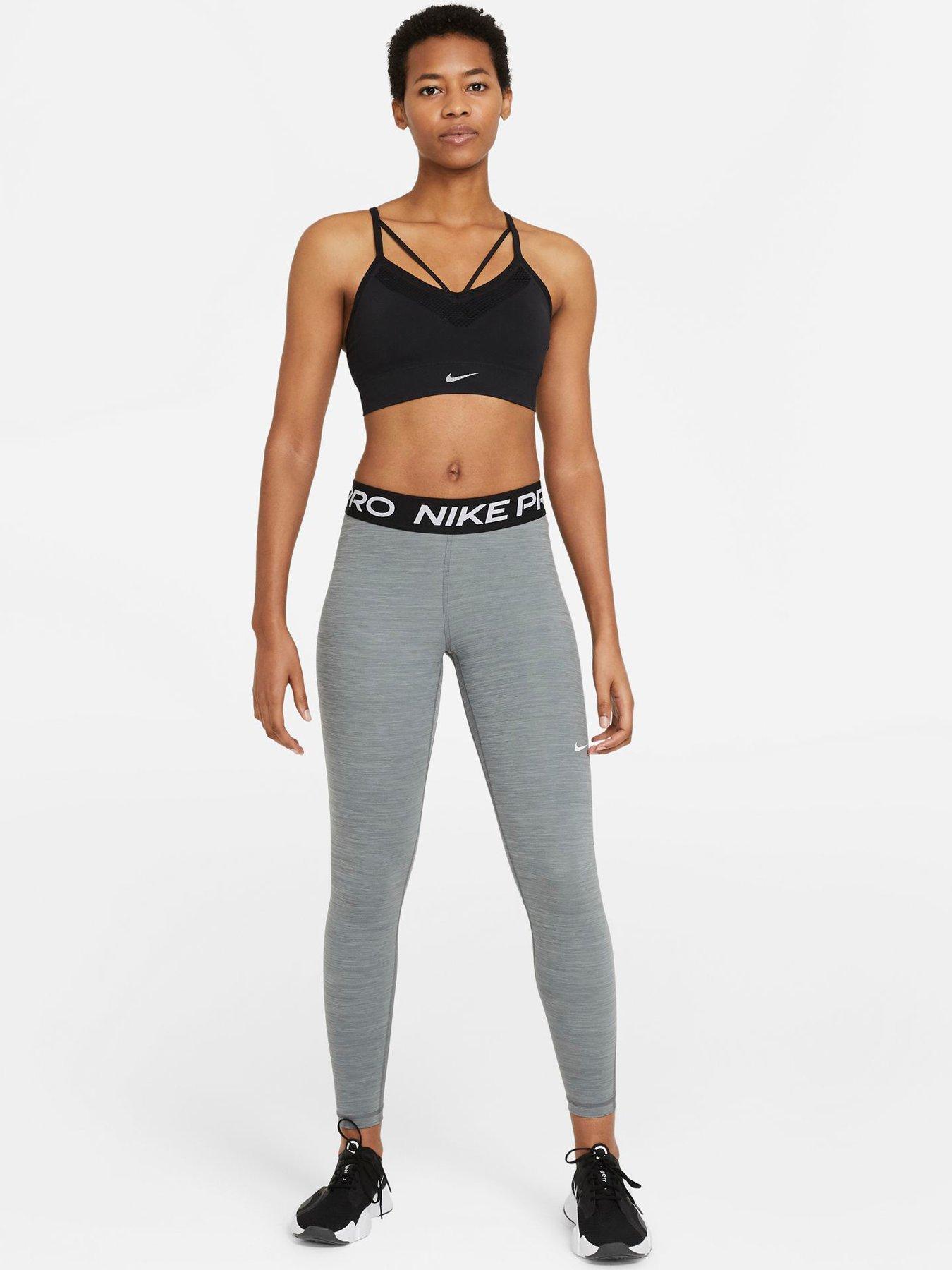 Nike Pro 365 Mid Rise Leggings - Grey/Black