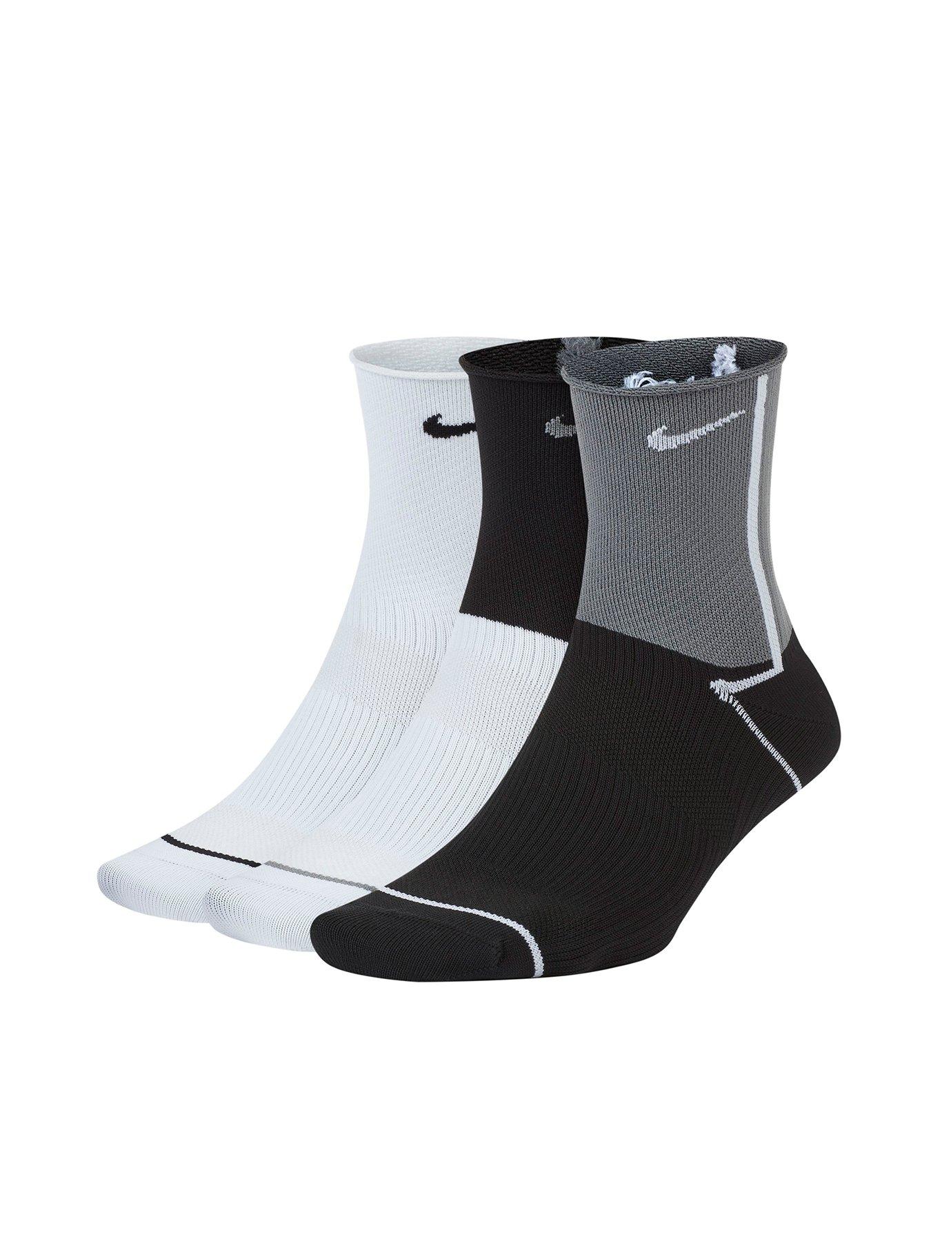 Nike Women's Everyday Lightweight Training Socks - WHITE/BLACK