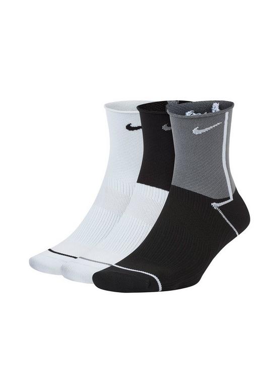 Nike Everyday Lightweight Training Socks - White/Grey | very.co.uk
