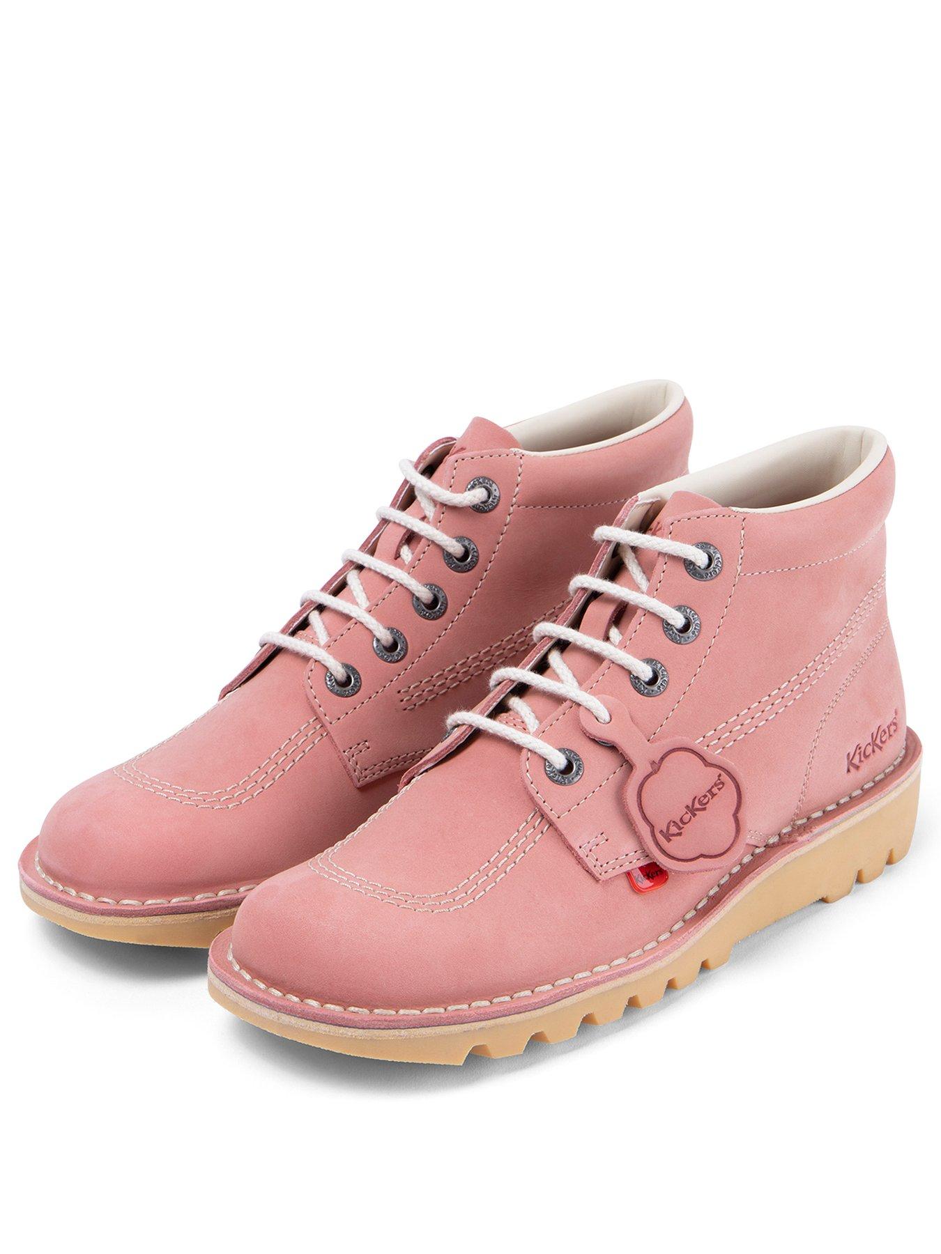 kickers pink boots