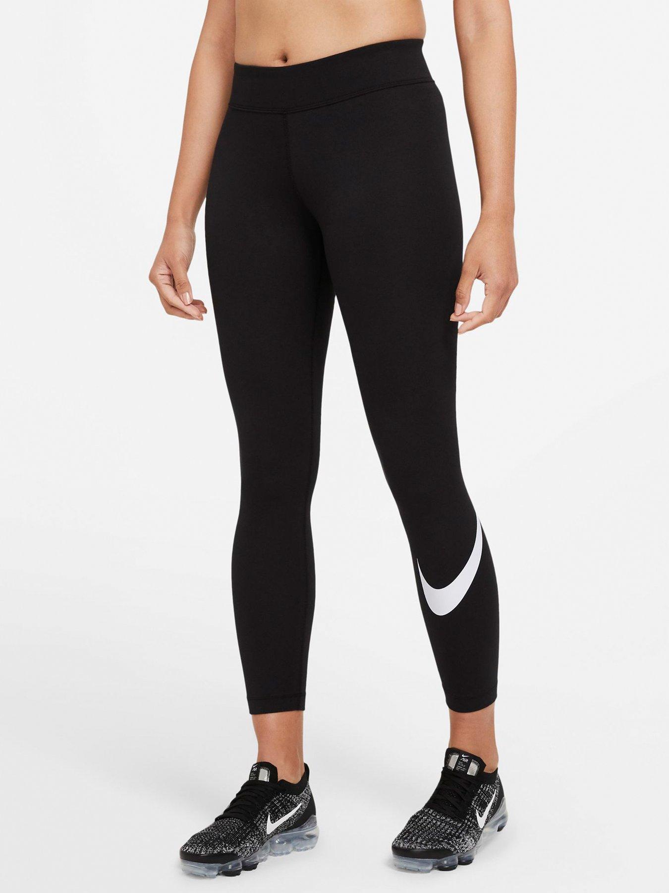 Nike NSW Essential Swoosh Leggings - Black