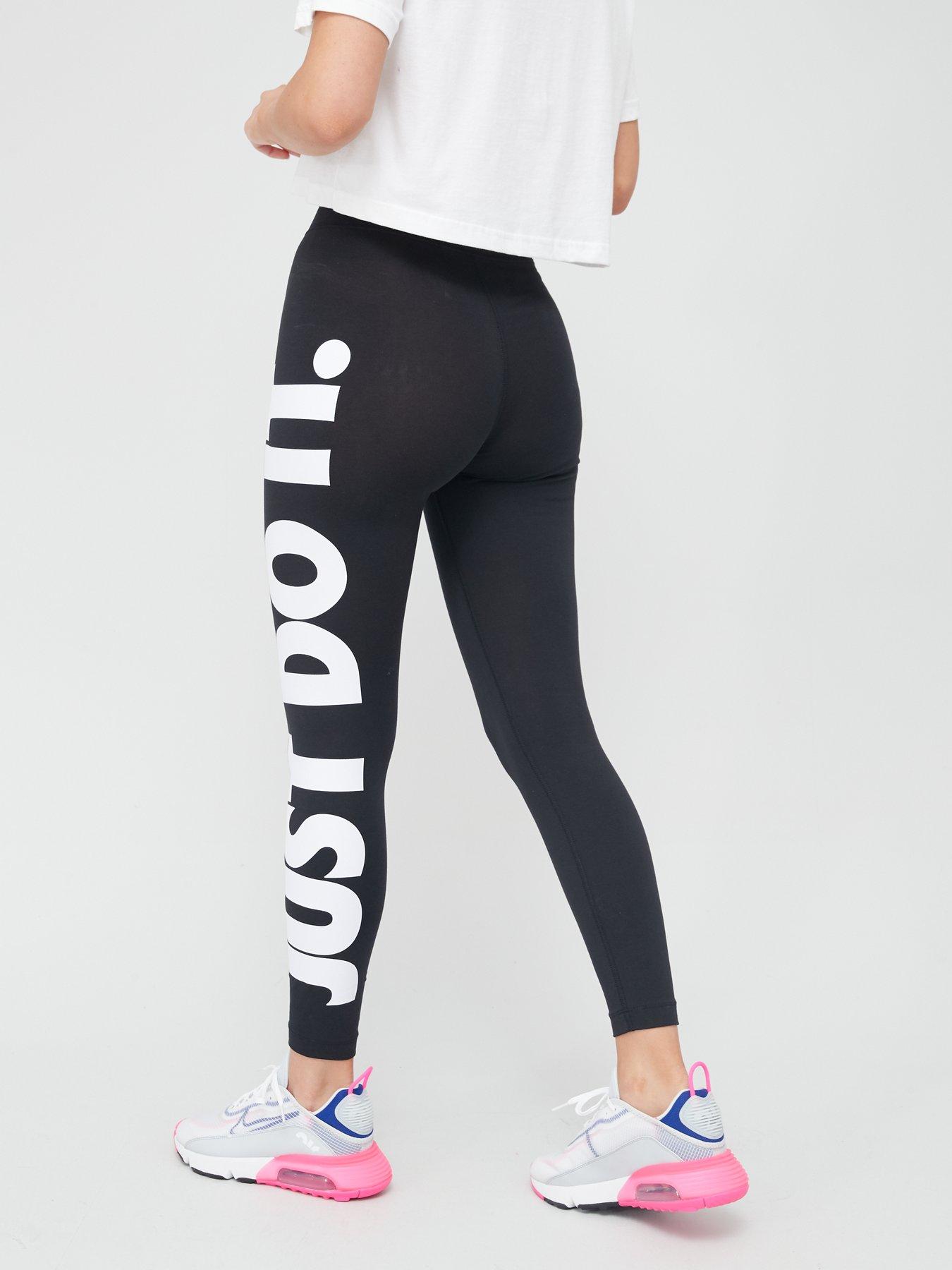 Nike Womens Small Tight Fit High Waist Leggings Black Just Do It