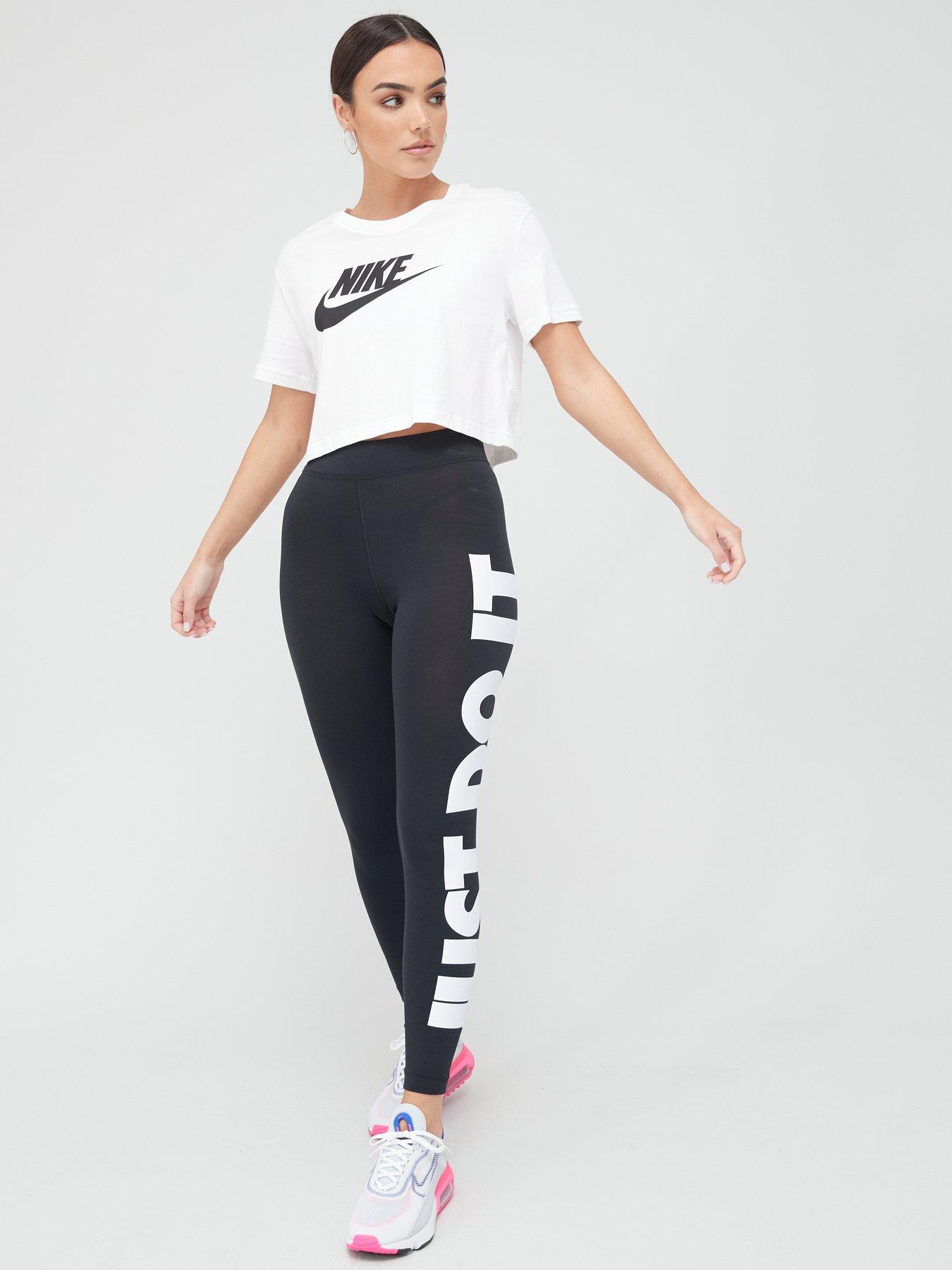 Nike NSW Essential Swoosh Leggings - Black