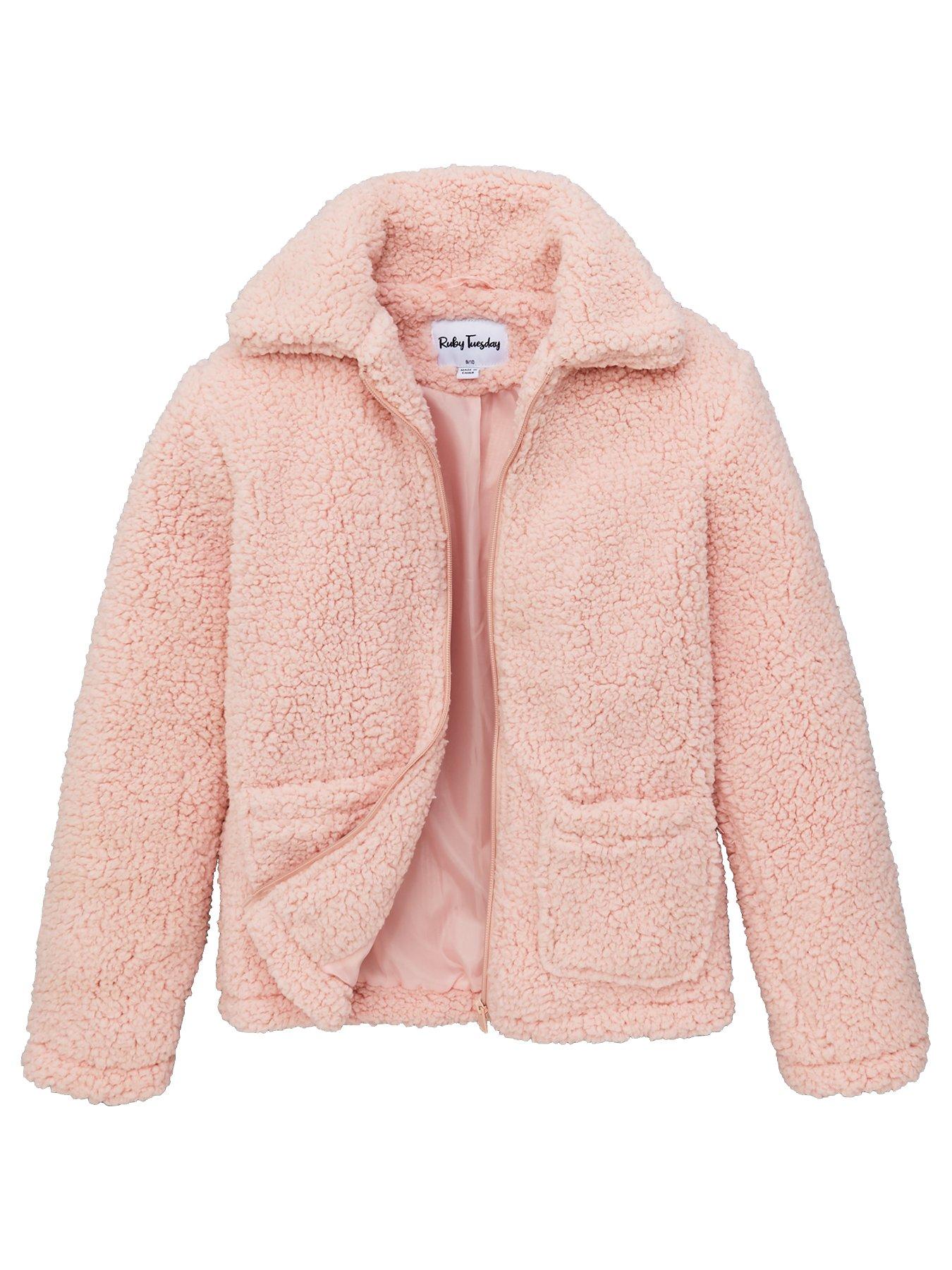 pink teddy coat uk