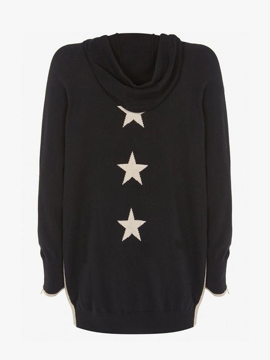 stillFront image of mint-velvet-star-back-longline-hoodie