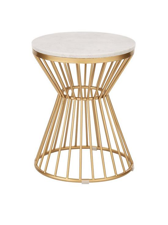 front image of harper-round-marble-topnbspside-table