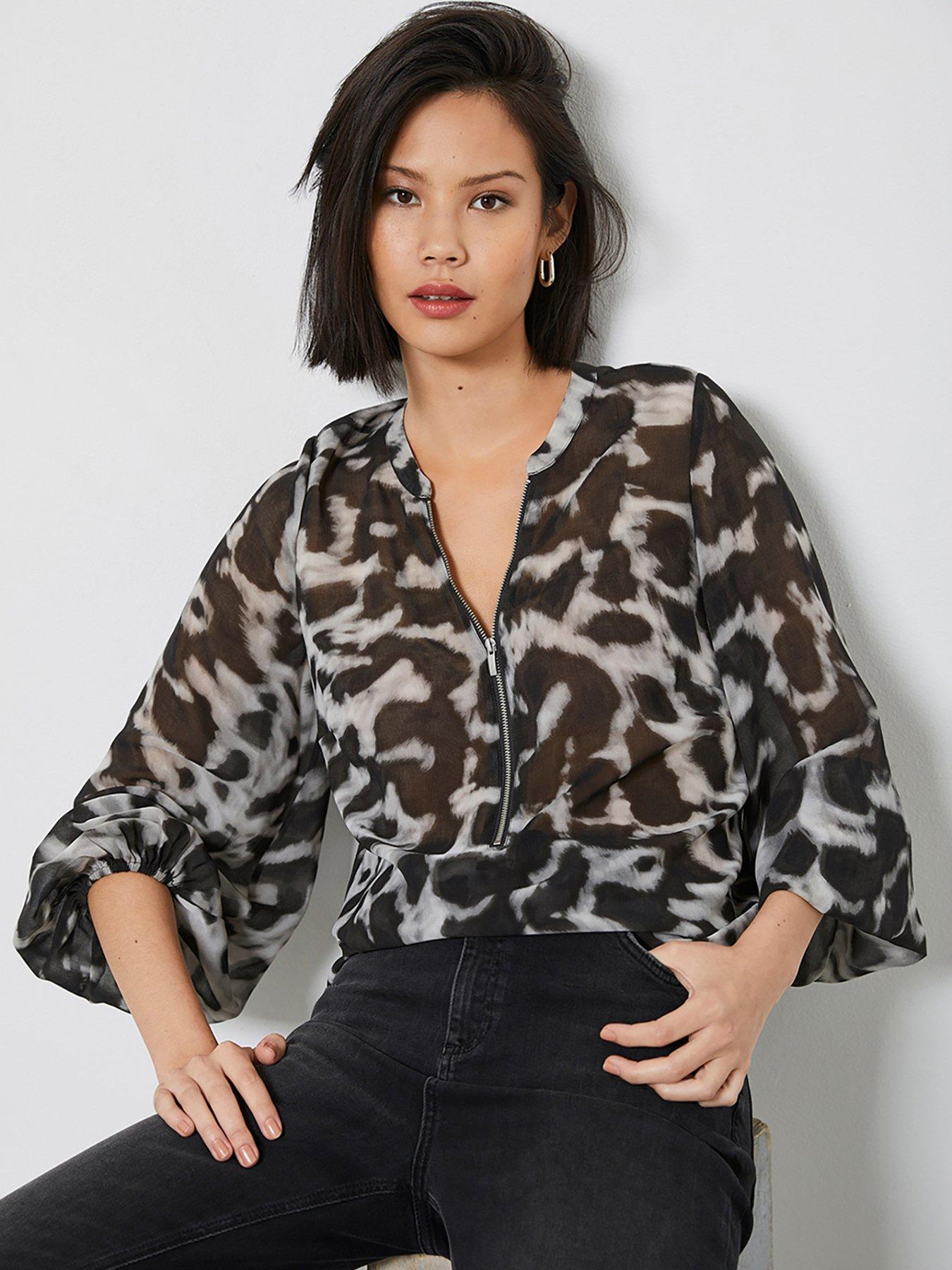 zip front blouse uk