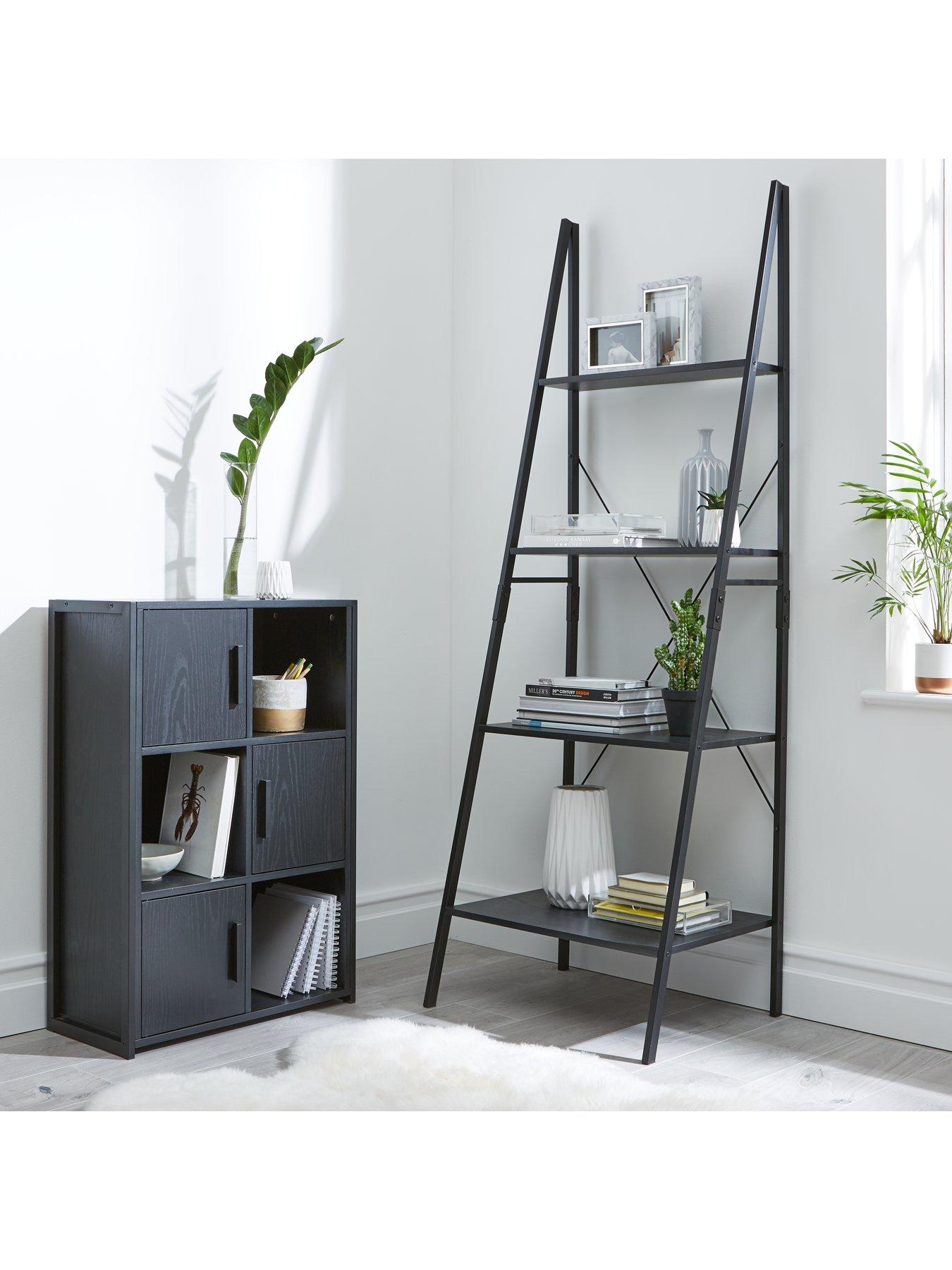 Telford Ladder Bookcase Black very.co.uk