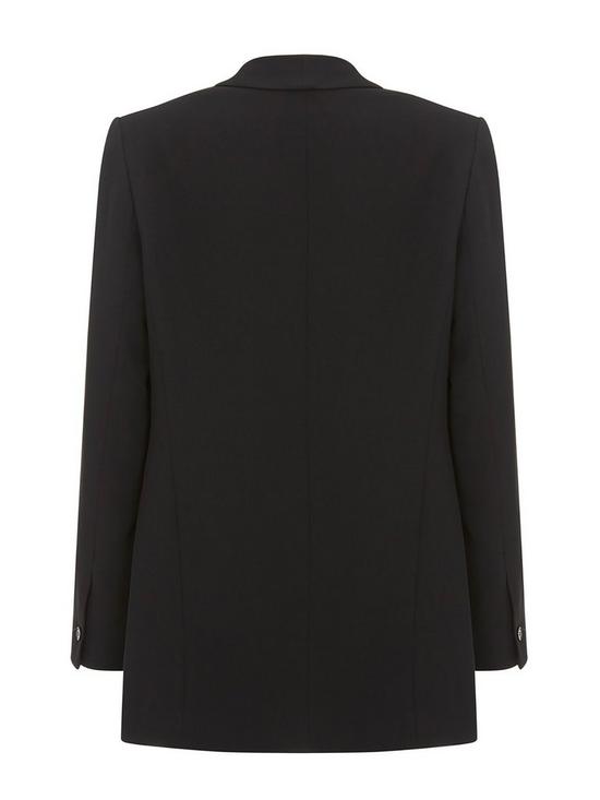 stillFront image of mint-velvet-twill-shawl-collar-blazer-black