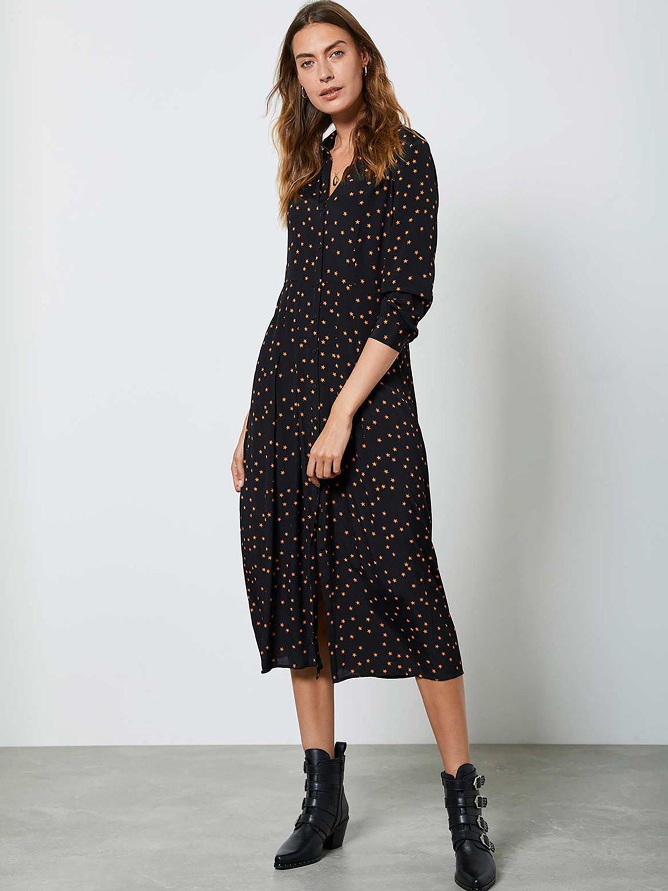 mint velvet star print dress