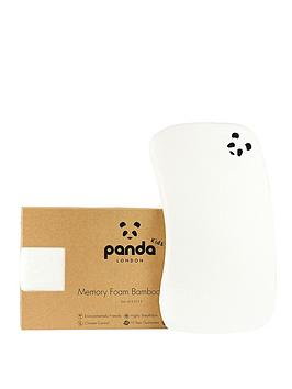 Product photograph of Panda London Baby Luxury Memory Foam Bamboo Pillow - White from very.co.uk
